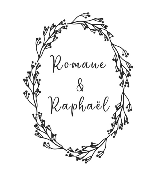 Tampon Mariage personnalisé avec vos 2 prénoms.