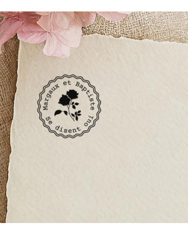 Tampon Mariage personnalisé avec vos prénoms .