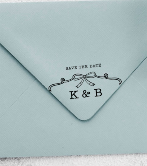 Tampon Mariage initiales personnalisé.