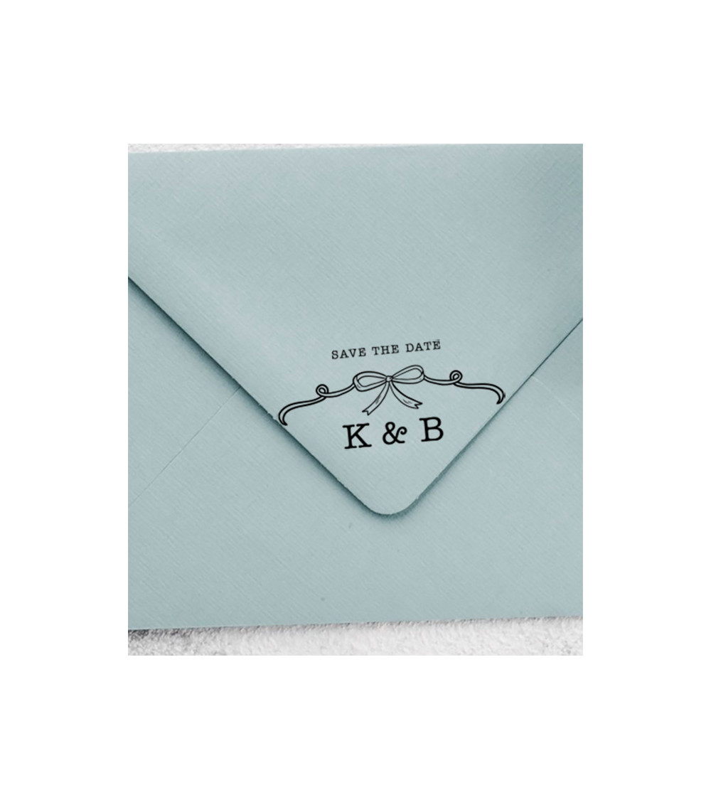 Tampon Mariage initiales personnalisé.