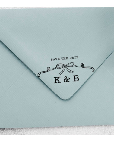 Tampon Mariage initiales personnalisé.