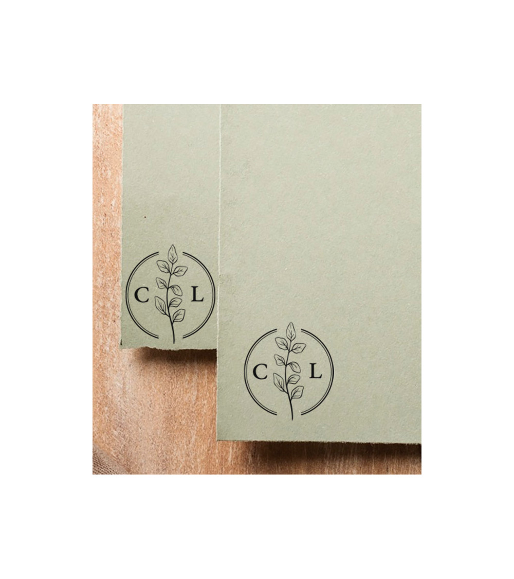 Tampon Mariage avec vos initiales pour tamponner vos faire-parts.