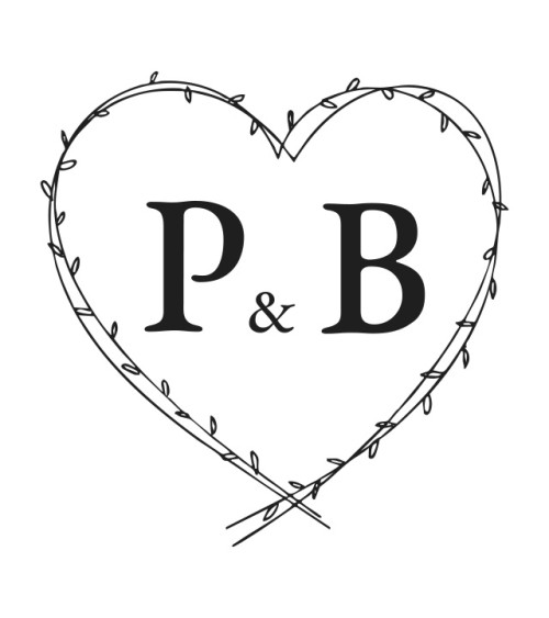 Tampon Mariage personnalisé avec vos initiales.