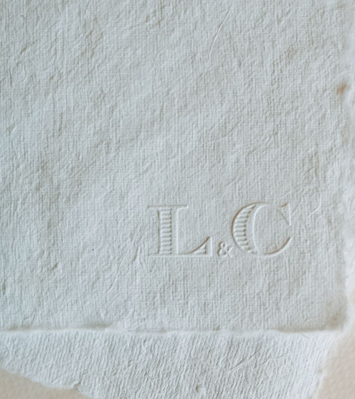 Timbre pour embosser vos initiales sur du papier