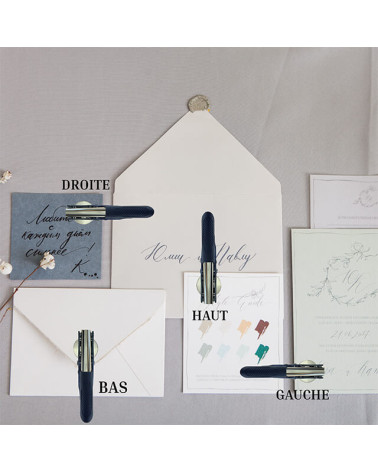 Timbre à Sec Initiales Mariage | N°26