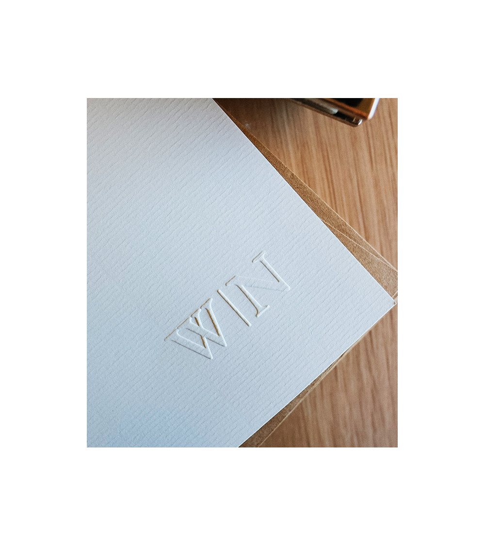 Timbre à Sec Initiales Mariage