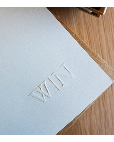 Timbre à Sec Initiales Mariage