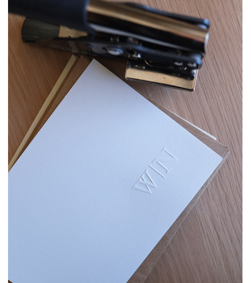 Timbre à Sec Initiales Mariage