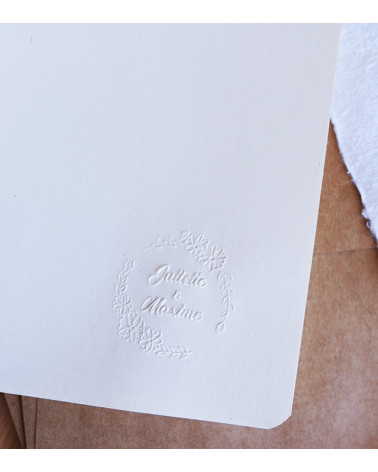 Timbre à sec pour marquer vos faire-parts de mariage