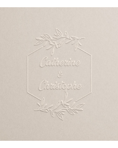 Timbre à Sec Initiales Mariage | N°29