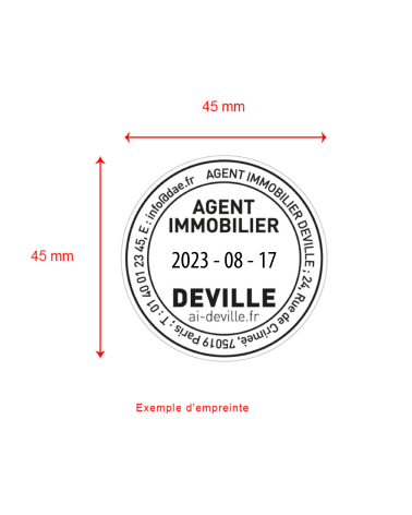 Tampon Dateur Rond Metal Line Trodat 54045, Diamètre maxi. 45mm
