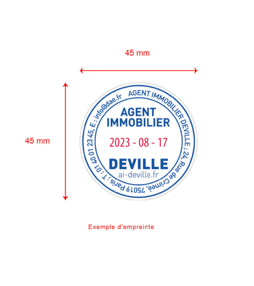 Tampon Dateur Rond Bicolore Metal Line Trodat 54045/2