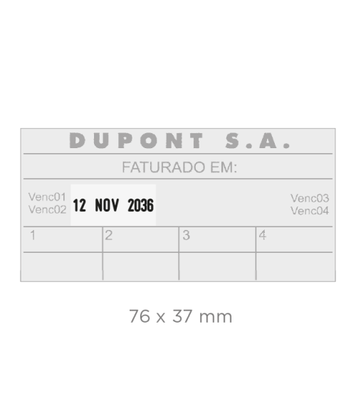 Tampon Dateur Colop Printer 60 Date Gauche | 76x37mm