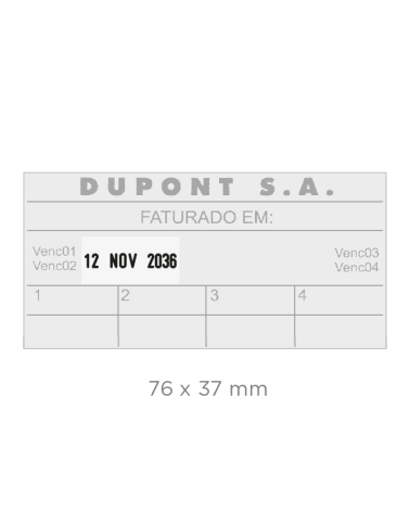 Tampon Dateur Colop Printer 60 Date Gauche | 76x37mm