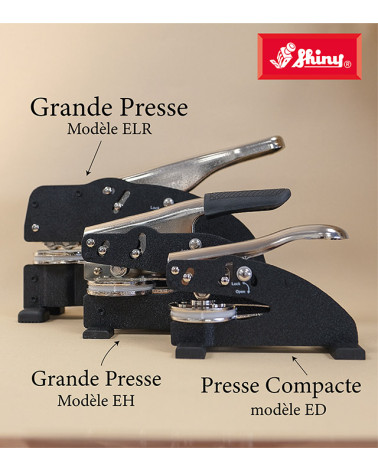 Grande Presse à Gaufrer Shiny EH - Empreinte Maxi. 50x50 mm