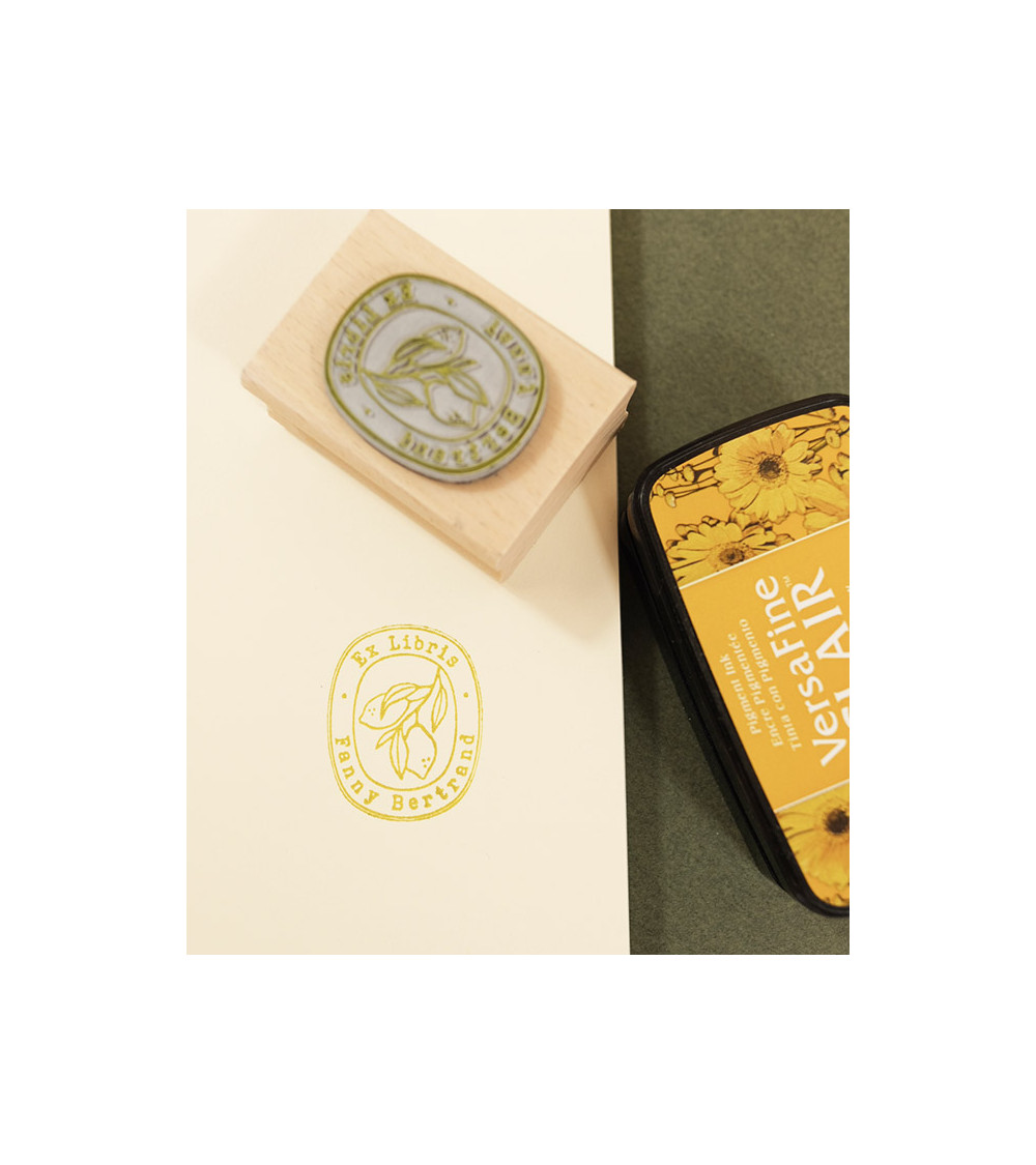 Tampon en Bois Ex-libris "Citrons"
