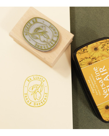 Tampon en Bois Ex-libris "Citrons"
