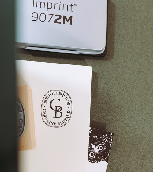 Tampon en Bois Ex-libris "Elégant Entrelacé"
