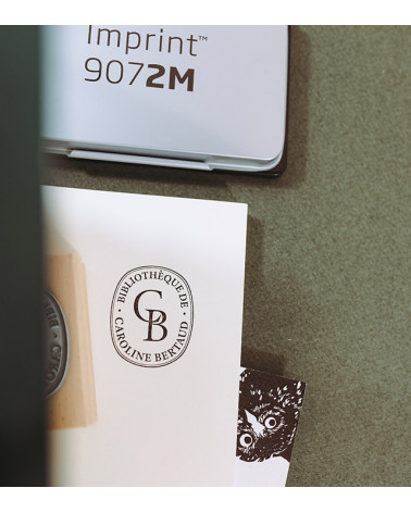 Tampon en Bois Ex-libris "Elégant Entrelacé"