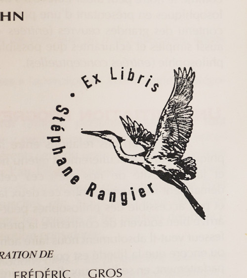 Tampon en Bois Ex-libris "Le Héron"
