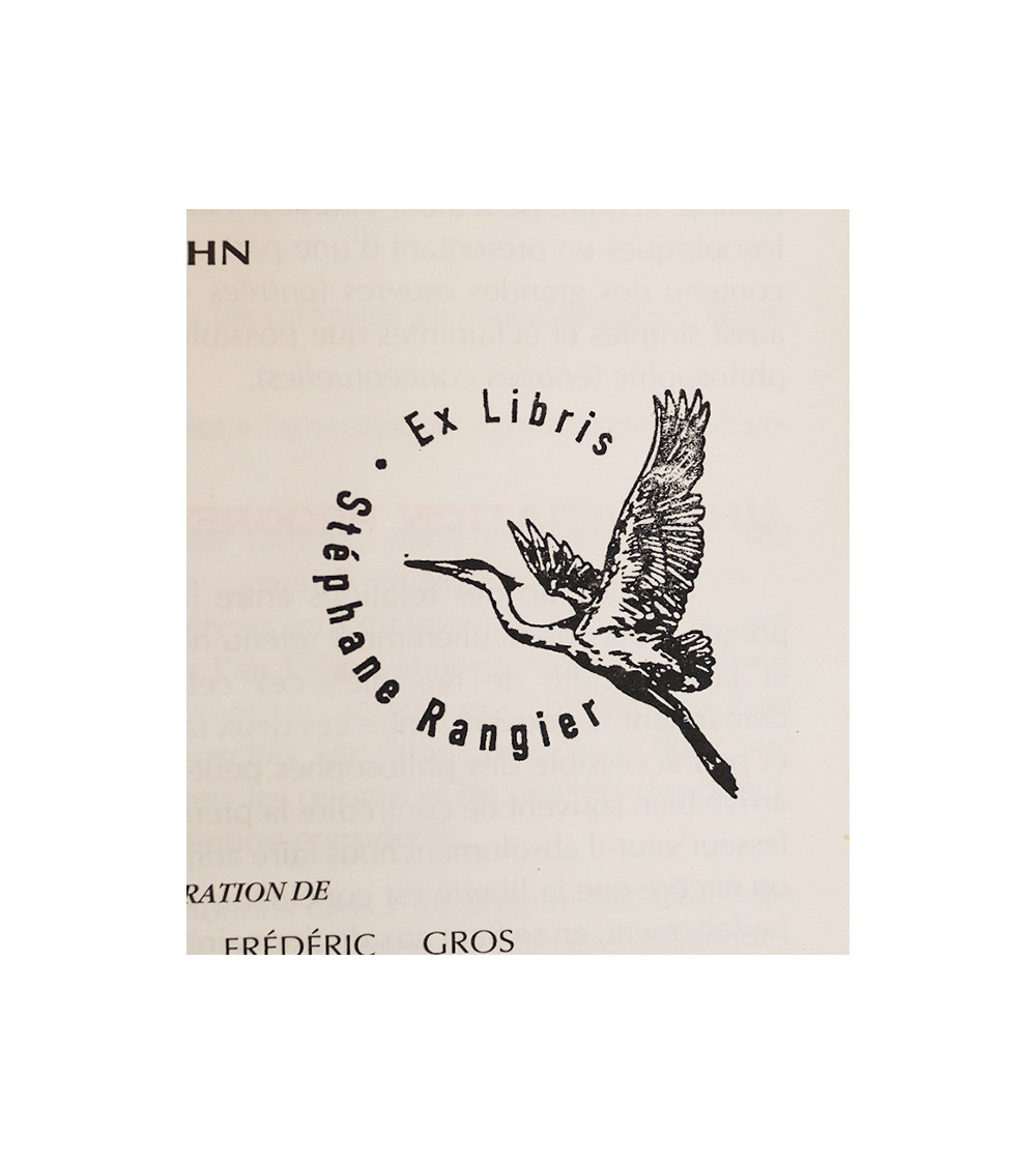 Tampon en Bois Ex-libris "Le Héron"