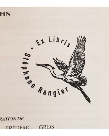 Tampon en Bois Ex-libris "Le Héron"