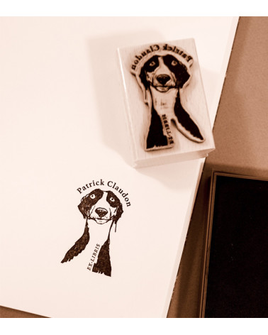 Tampon en Bois Ex-libris "Oscar"