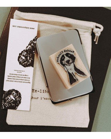 Tampon en Bois Ex-libris "Oscar"