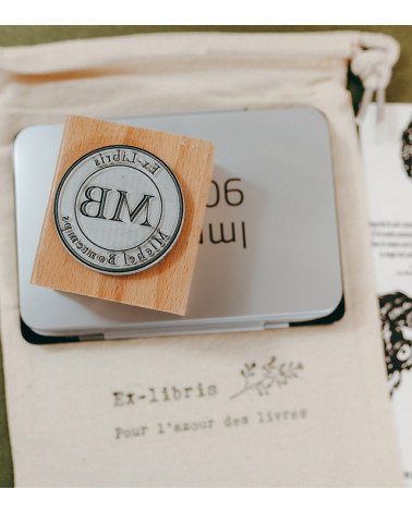 Tampon en Bois Ex-libris "Classique"