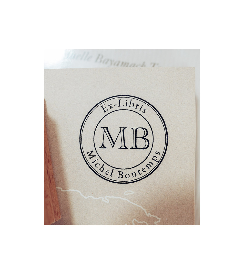 Tampon en Bois Ex-libris modèle "Classique"