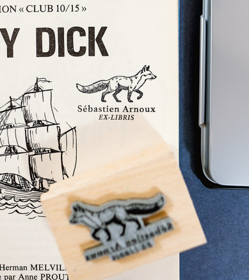 Tampon en Bois Ex-libris "Félix"