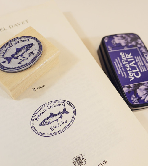 Tampon en Bois Ex-libris "Poisson"