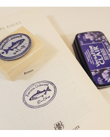 Tampon en Bois Ex-libris "Poisson"