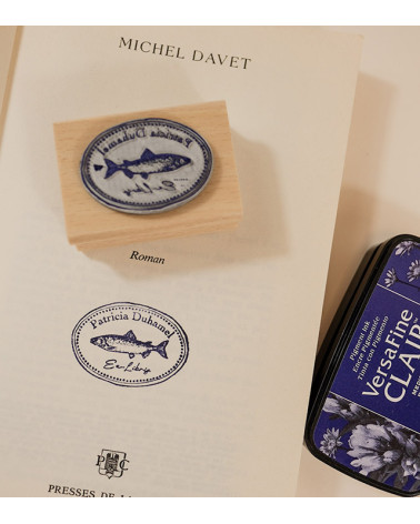 Tampon en Bois Ex-libris "Poisson"