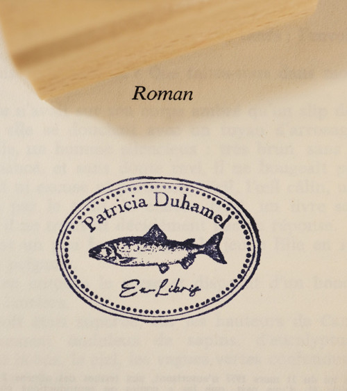 Tampon en Bois Ex-libris "Poisson"