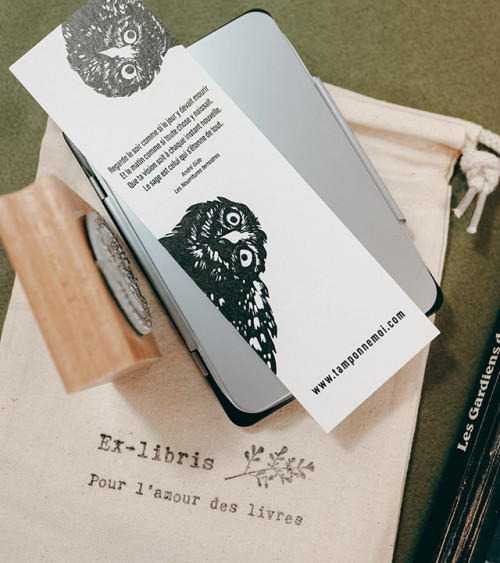 Tampon en Bois Ex-libris "Chevalier"