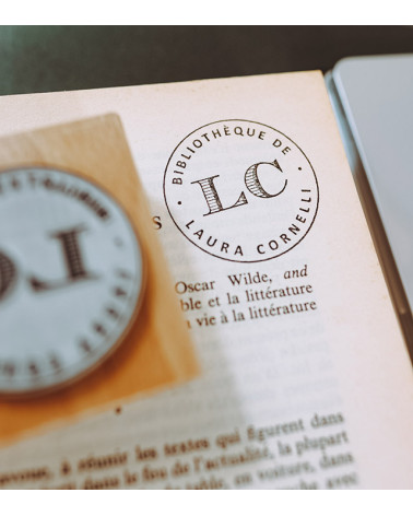 Tampon en Bois Ex-libris "Chevalier"