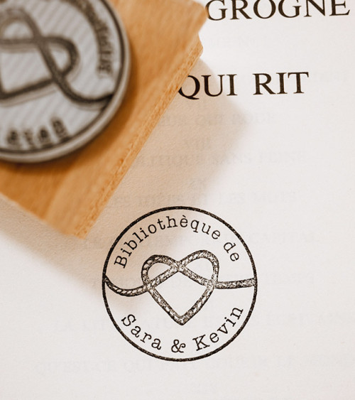 Tampon en Bois Ex-libris "Bretzel"