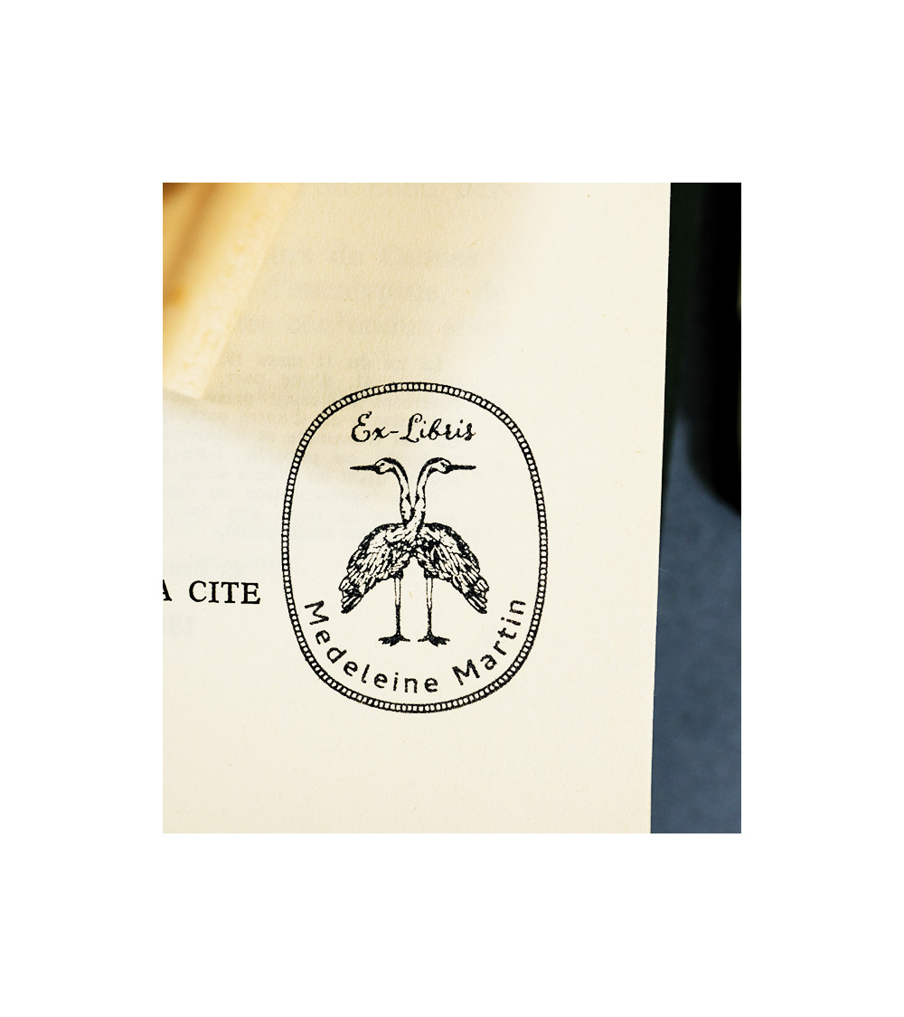 Tampon en Bois Ex-libris "L'amour ouf"