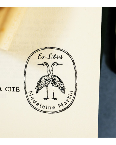 Tampon en Bois Ex-libris "L'amour ouf"
