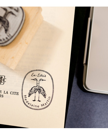Tampon en Bois Ex-libris "L'amour ouf"