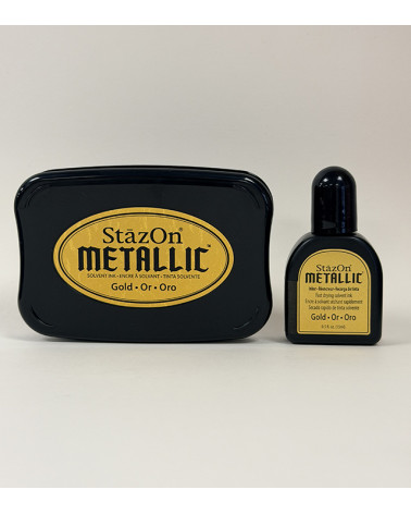 Encreur Stazon Métallique | Gold | 76x47mm