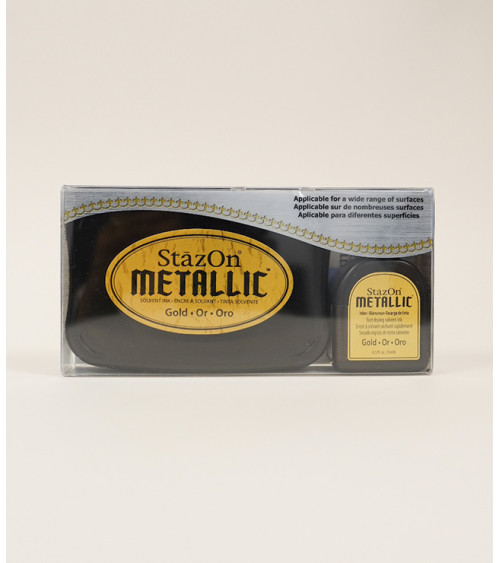 Encreur Stazon Métallique | Gold | 76x47mm