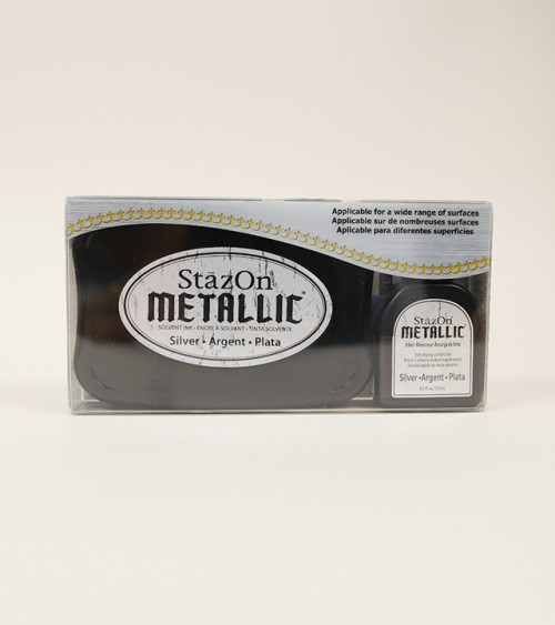 Encreur Stazon Métallique | Silver | 76x47mm