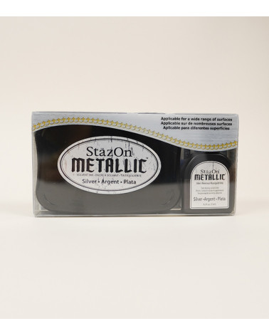 Encreur Stazon Métallique | Silver | 76x47mm