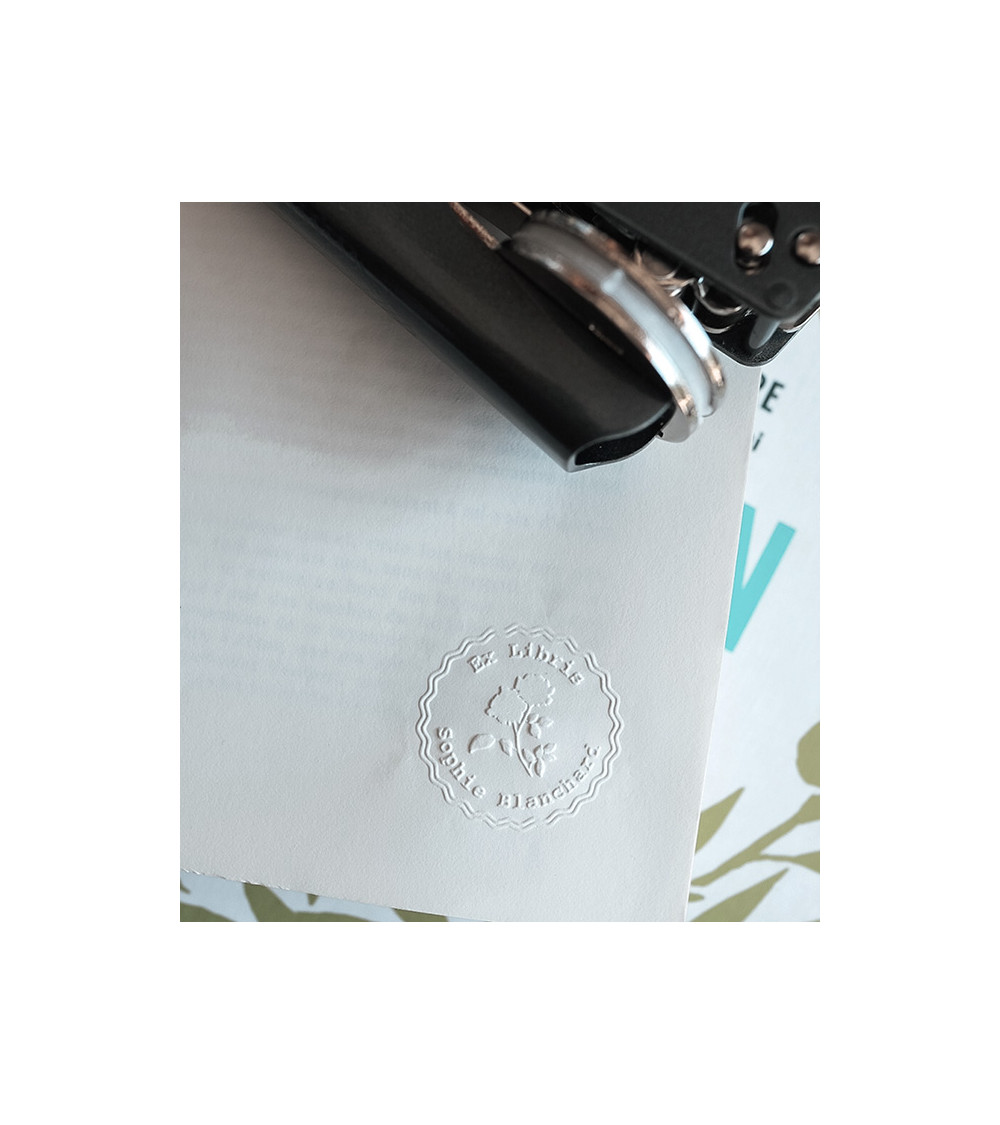 Timbre à sec Ex-libris modèle "Blanche"