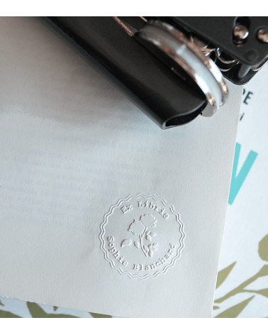 Timbre à sec Ex-libris modèle "Blanche"