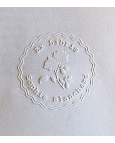 Embossage exlibris, dessin Roses