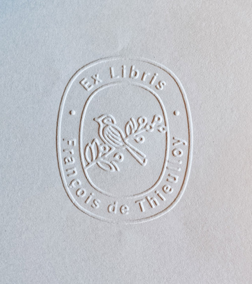 Timbre à sec Ex-libris modèle "Pio"