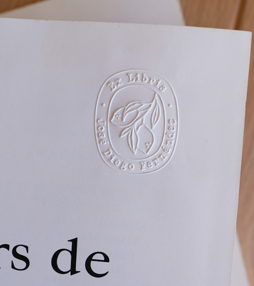Timbre à sec Ex-libris modèle "Menton"